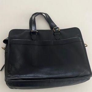 Fossil Travis work bag black leather